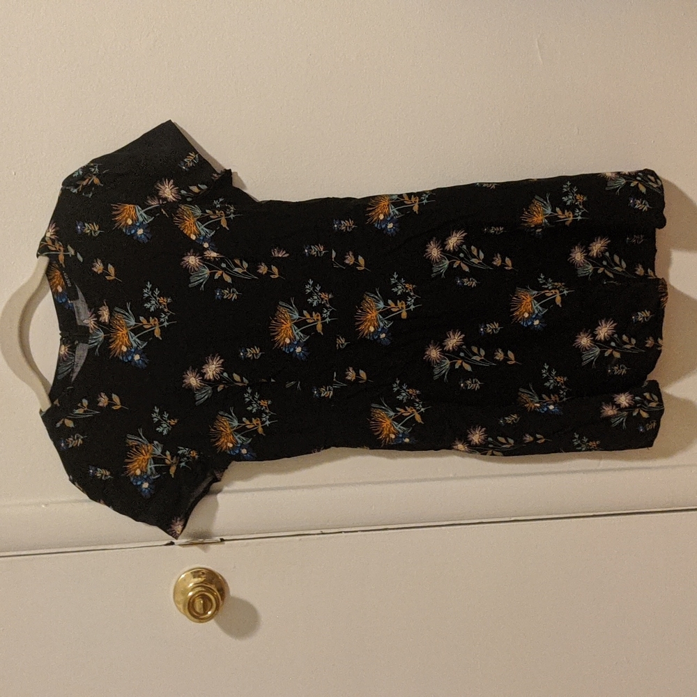 Black floral dress